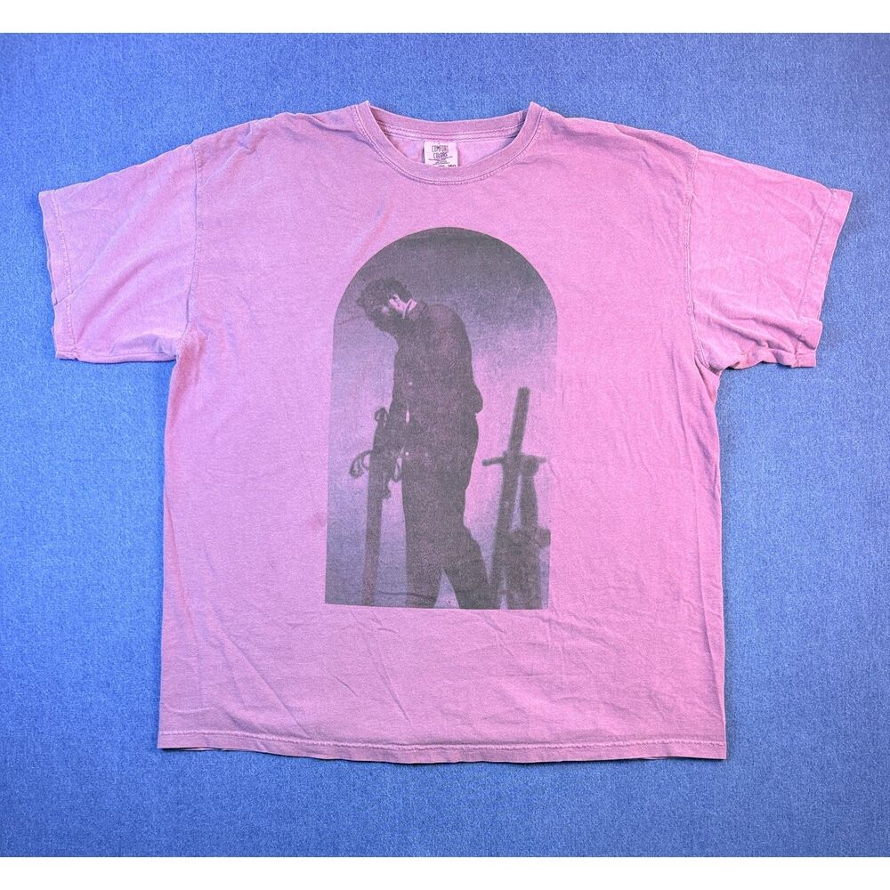 Post Malone Comfort Colors 2XL Pink Graphic T Shirt Concert Music Tee